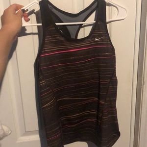 Small brown tan pink Nike sports top
